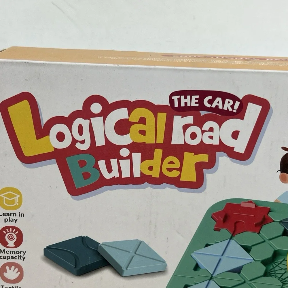 Logic Kids Board Game Marble Run Blocks Puzzle Car Track Toy Race Car NewOpenBox